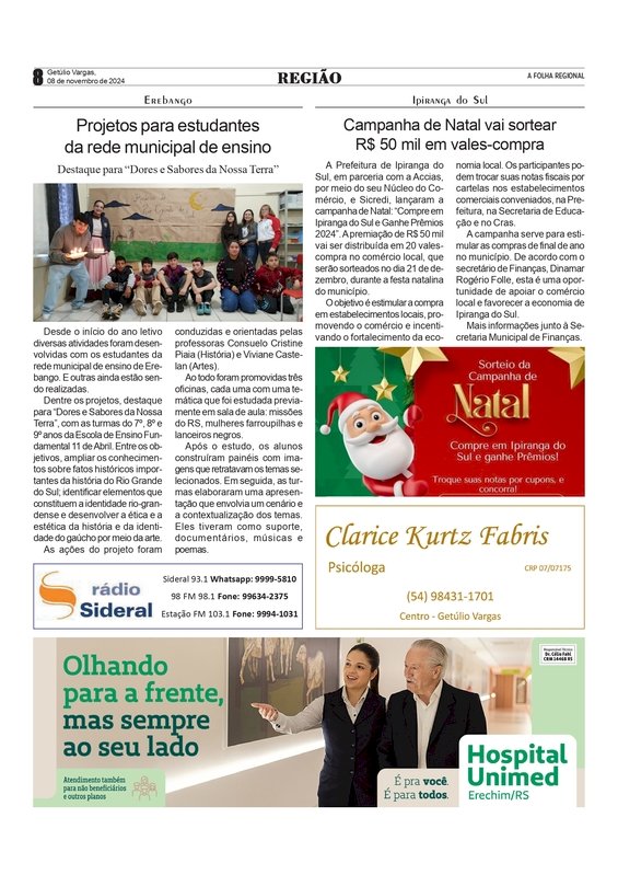 Notícias de Erebango e Ipiranga do Sul