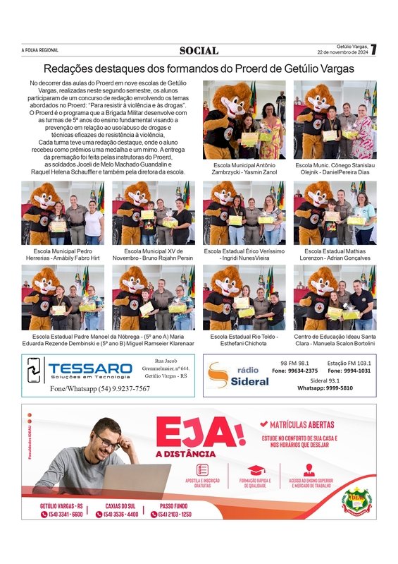 Coluna Social, por Anissara Zir / edição de 22 de novembro.