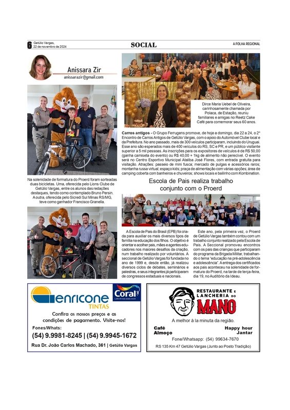 Coluna Social, por Anissara Zir / edição de 22 de novembro.