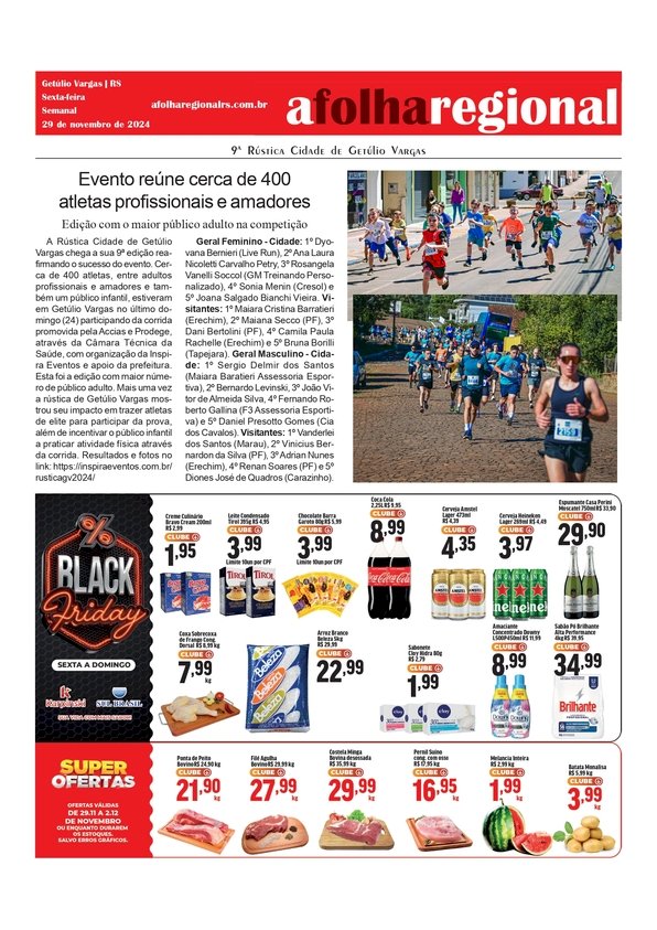 9ª Rústica Cidade de Getúlio Vargas - Evento reúne cerca de 400 atletas profissionais e amadores