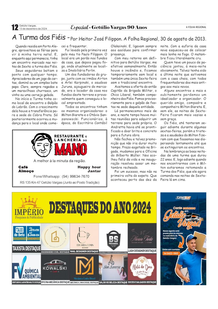 Getúlio Vargas 90 Anos – Crônica de Heitor José Filippon