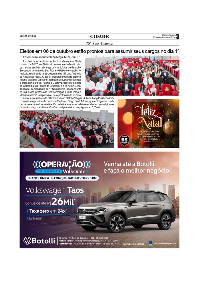70ª Zona Eleitoral - Eleitos em 06 de outubro estão prontos para assumir seus cargos no dia 1º