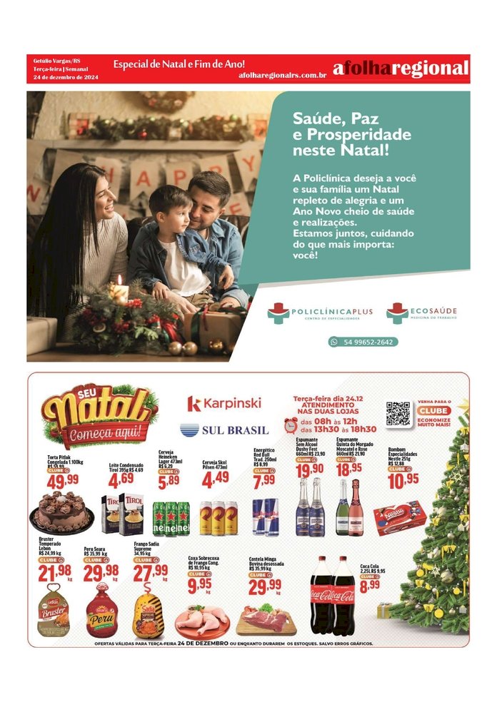 ESPECIAL NATAL 2024 - Ofertas dos Supermercados Karpinski e Sul Brasil.