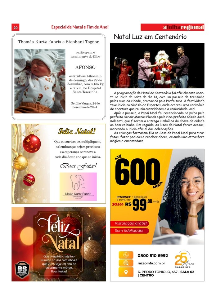 ESPECIAL NATAL 2024 - Natal Luz em Centenário