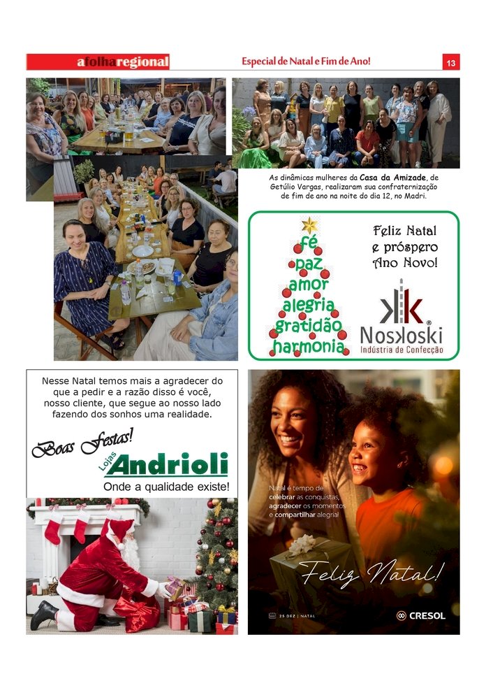 ESPECIAL NATAL 2024 - Casa da Amizade de Getúlio Vargas