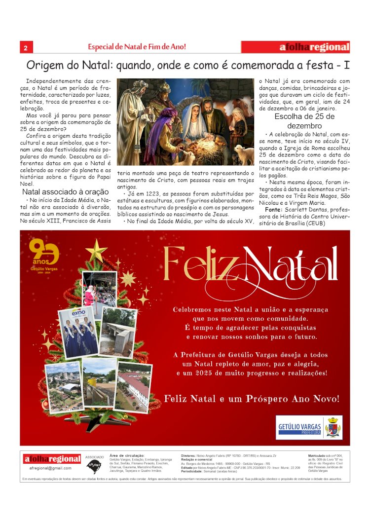 ESPECIA NATAL 2024 - Origem do Natal: quando, onde e como é comemorada a festa - I