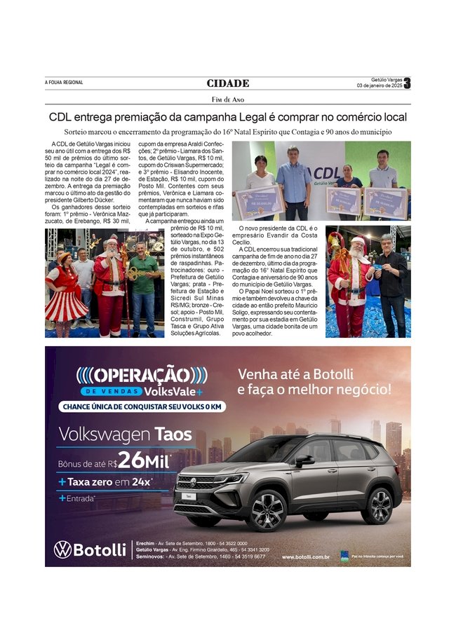 CDL entrega premiação da campanha Legal é comprar no comércio local