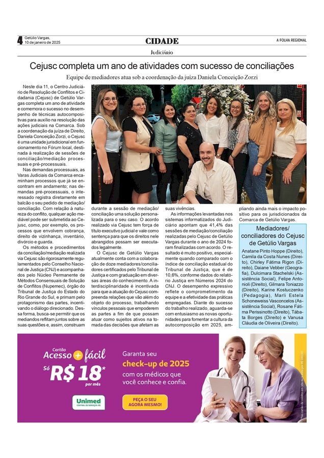 Judiciário - Cejusc completa um ano de atividades com sucesso de conciliações