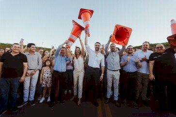Governador inaugura pavimentação do acesso municipal de Cruzaltense
