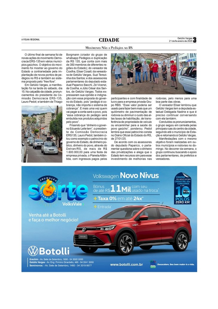 Movimento Não a Pedágios no RS