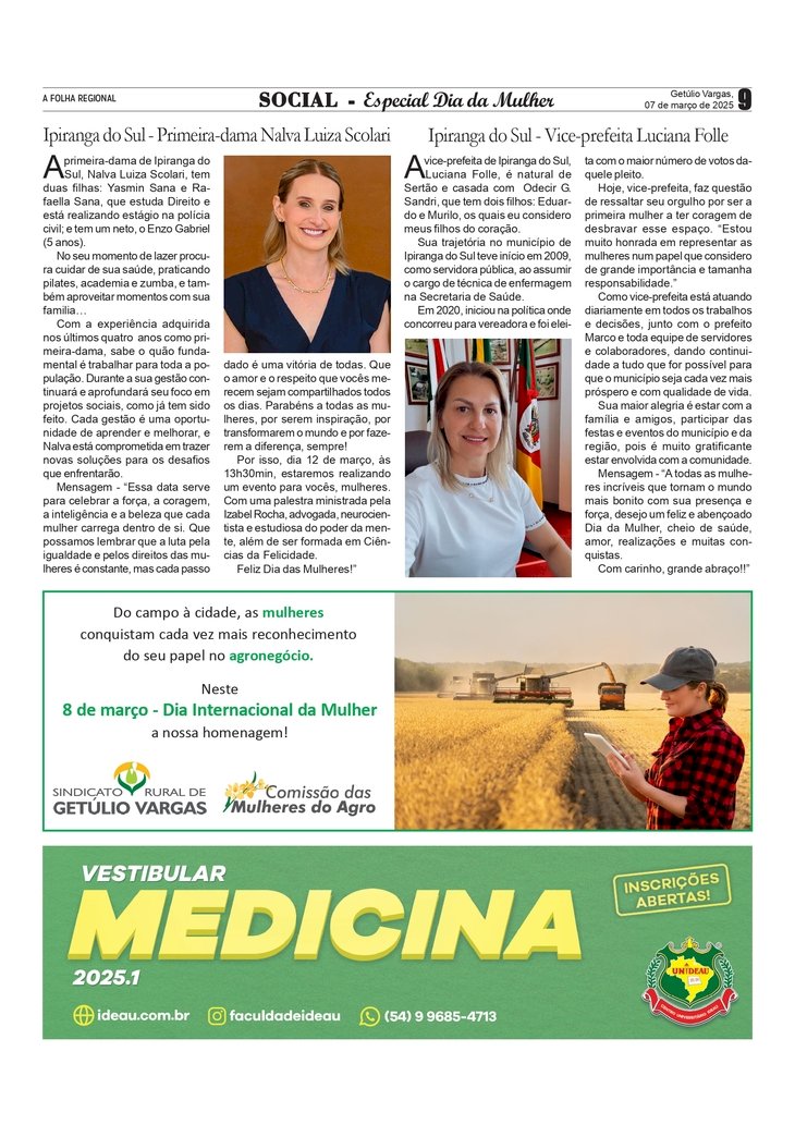 Social Especial Dia da Mulher – IPIRANGA DO SUL