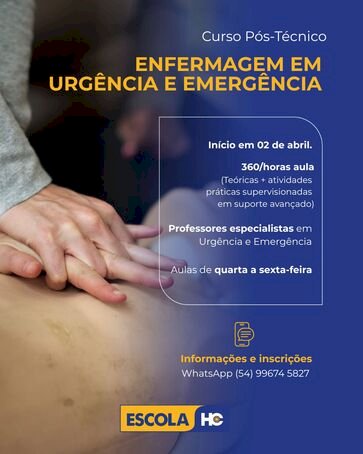 Escola de Educação Profissional do Hospital de Clínicas inscreve para Curso Pós-Técnico