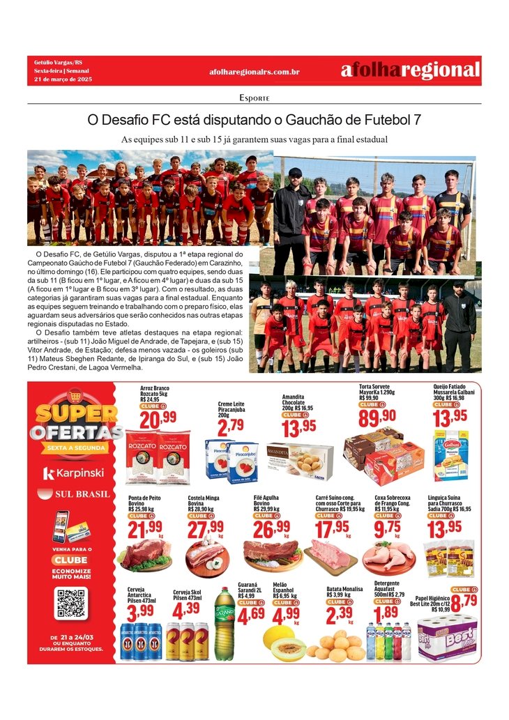 O Desafio FC começou o ano disputando o Gauchão de Futebol 7