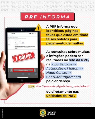 Criminosos usam nome da PRF para aplicar golpes