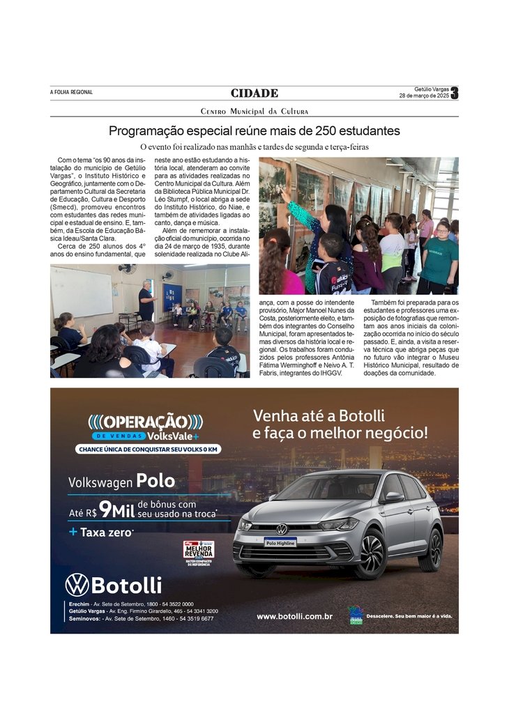 Programação especial reúne mais de 250 estudantes no Centro Municipal da Cultura