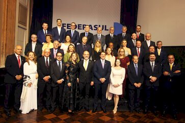 Nova diretoria da Federasul toma posse no Palácio do Comércio, em Porto Alegre