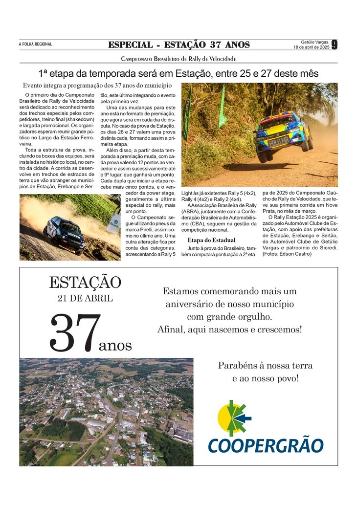 - Especial - Estação 37 Anos-  Campeonato Brasileiro de Rally de Velocidade