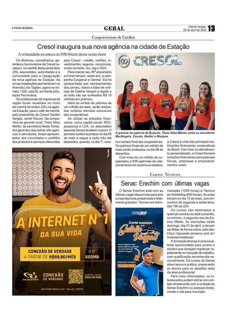 Cresol inaugura sua nova agência na cidade de Estação