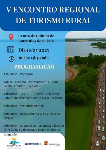 Entre Rios do Sul sediará 5º Encontro Regional de Turismo Rural