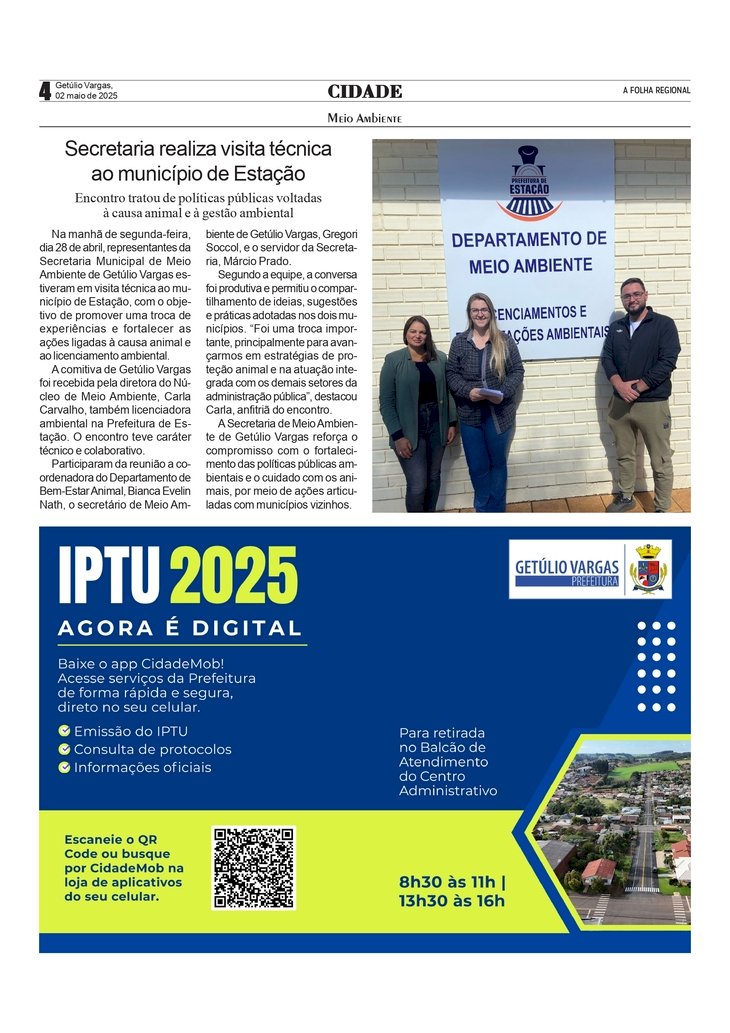 Secretaria do Meio Ambiente realiza visita técnica ao município de Estação