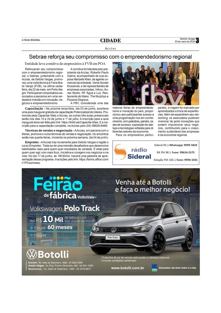 Accias - Sebrae reforça seu compromisso com o empreendedorismo regional