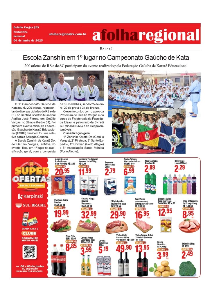 Escola Zanshin em 1º lugar no Campeonato Gaúcho de Kata