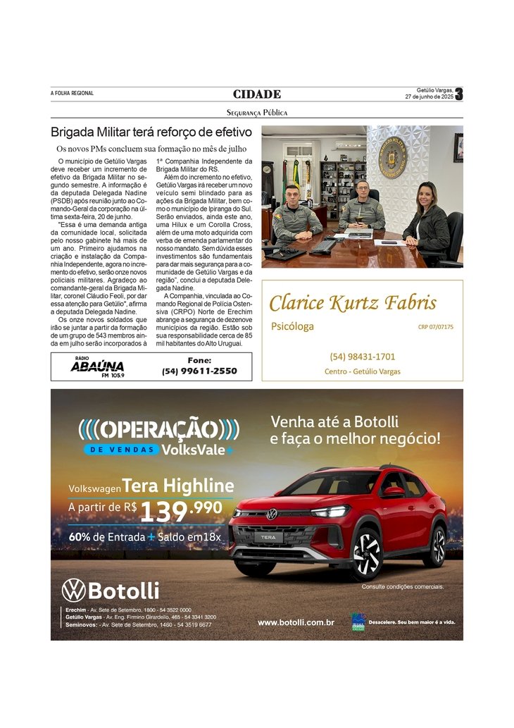 Brigada Militar terá reforço de efetivo