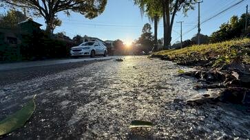 Formação de gelo nas ruas exige atenção redobrada dos motoristas em Erechim