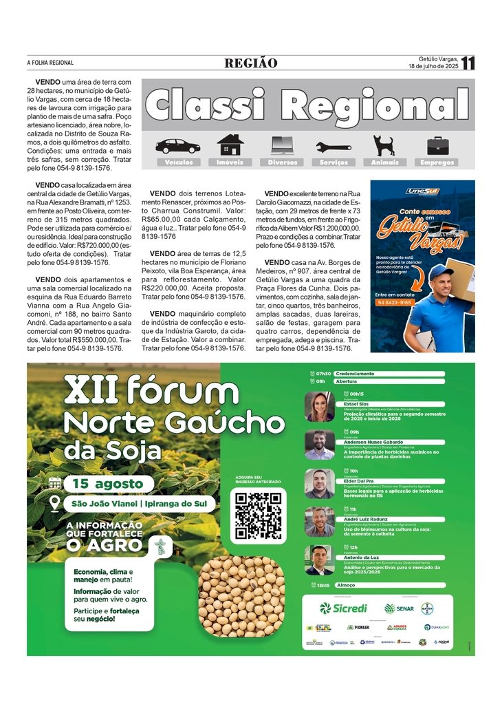 Classificados Regional – Imóveis