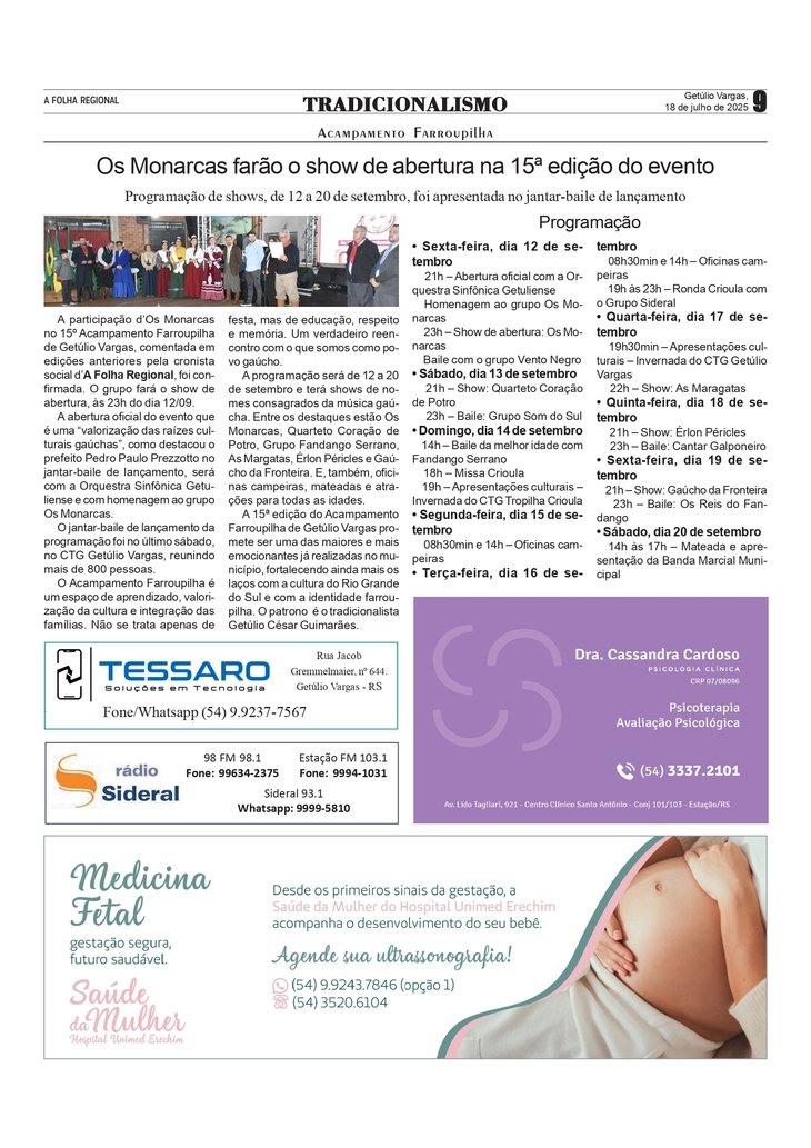 Os Monarcas farão o show de abertura na 15ª edição do Acampamento Farroupilha
