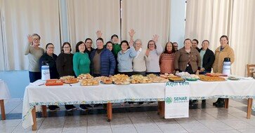 Confraternização ao final do Curso de Panificação realizado em Ipiranga do Sul