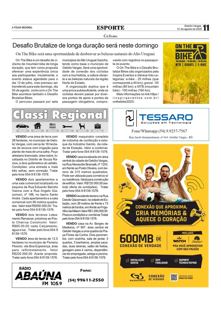 Ciclismo - Desafio Brutalize de longa duração será neste domingo / CLASSIFICDOS REGIONAL IMÓVEIS