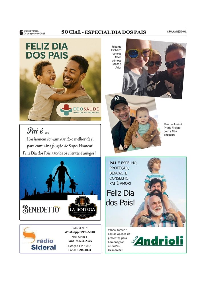 Social Especial Dia dos Pais