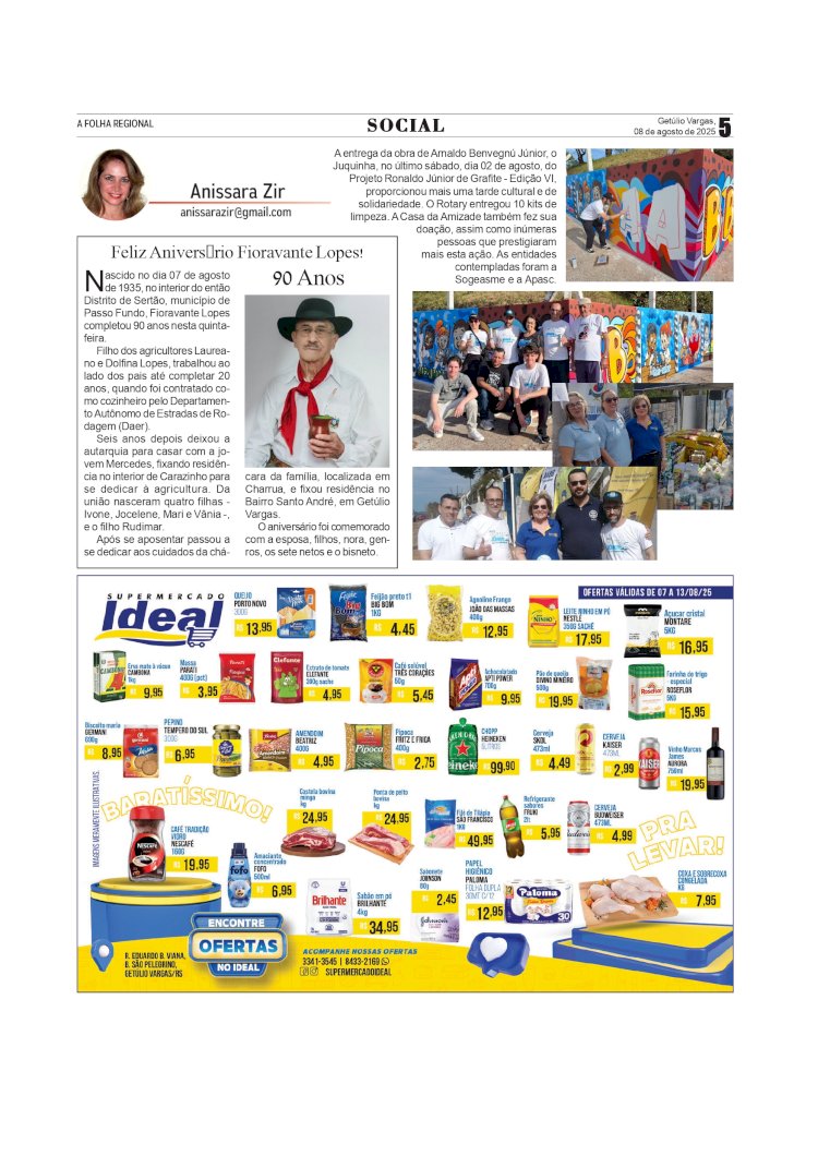 Social, por Anissara Zir. Edição de 08/8/2025.