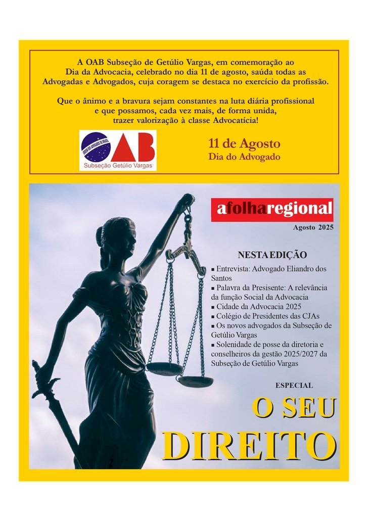Especial O Seu Direito / Dia do Advogado - Capa