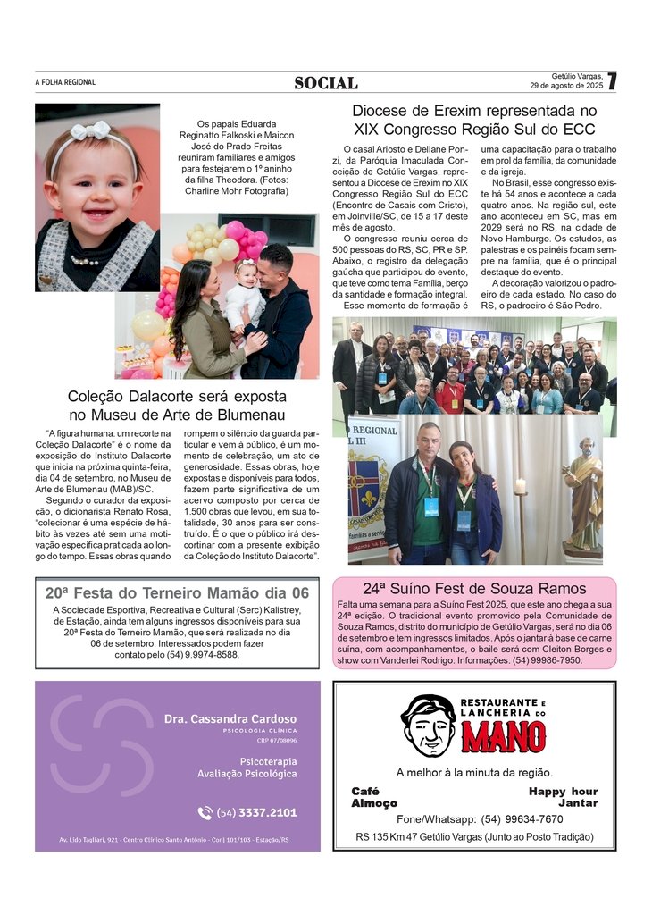 Social, por Anissara Zir. Edição 29/8/2025.