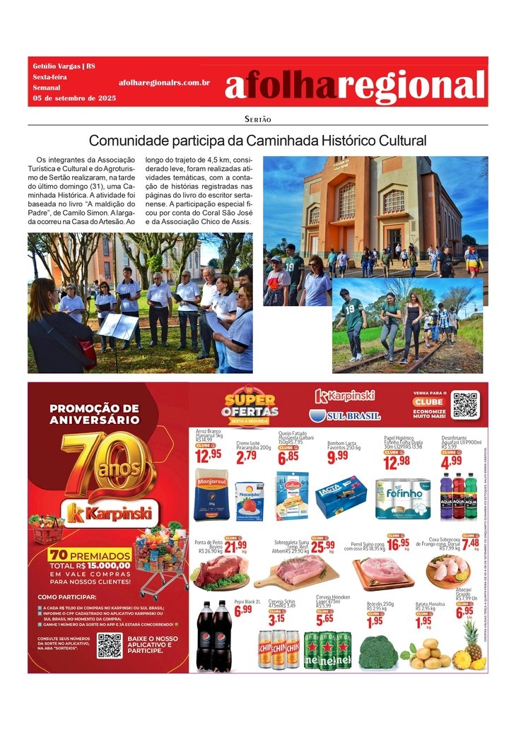 Comunidade participa da Caminhada Histórico Cultural em Sertão