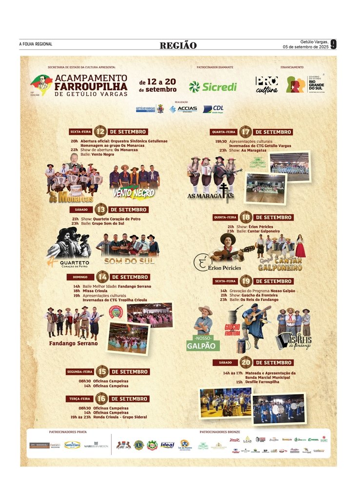 15º Acampamento Farroupilha – Programação completa