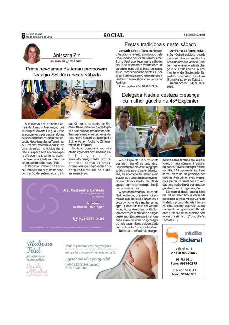 Social, por Anissara Zir. Edição de 05/9/2025