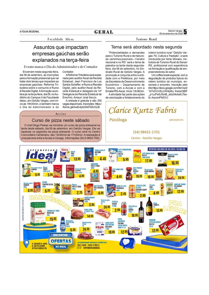 Faculdade Ideau / Turismo Rural / ACCIAS