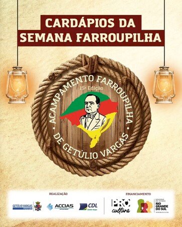 Piquetes do Acampamento Farroupilha de Getúlio Vargas divulgam cardápios