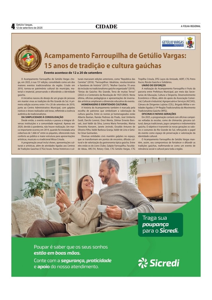 Acampamento Farroupilha de Getúlio Vargas: 15 anos de tradição e cultura gaúcha