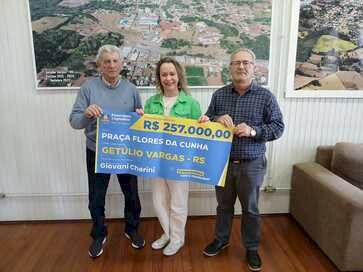 Prefeitura de Getúlio Vargas conquista nova emenda parlamentar para revitalização da Praça Flores da Cunha