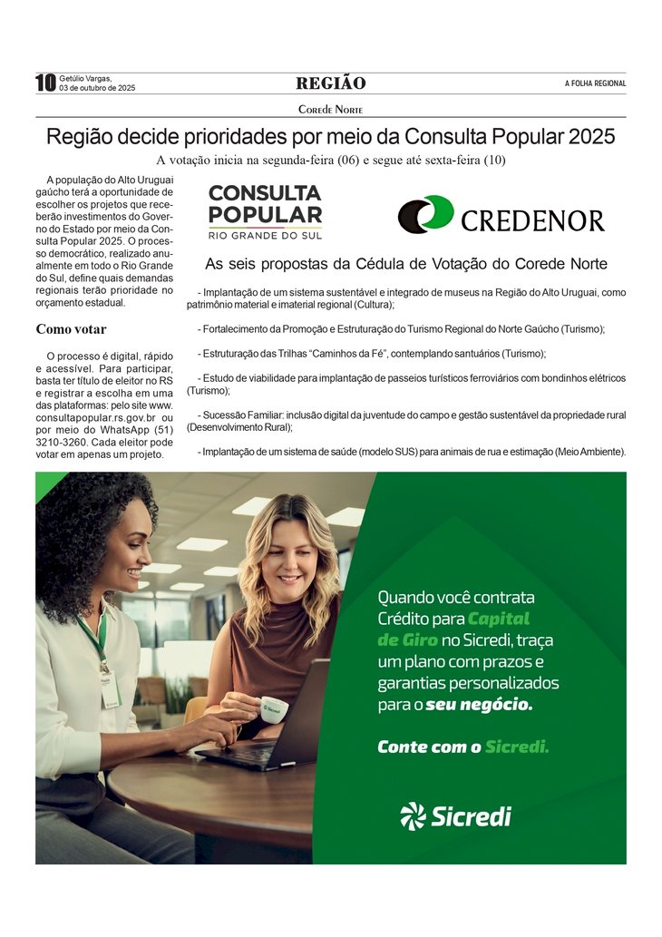 Corede Norte - Região decide prioridades por meio da Consulta Popular 2025