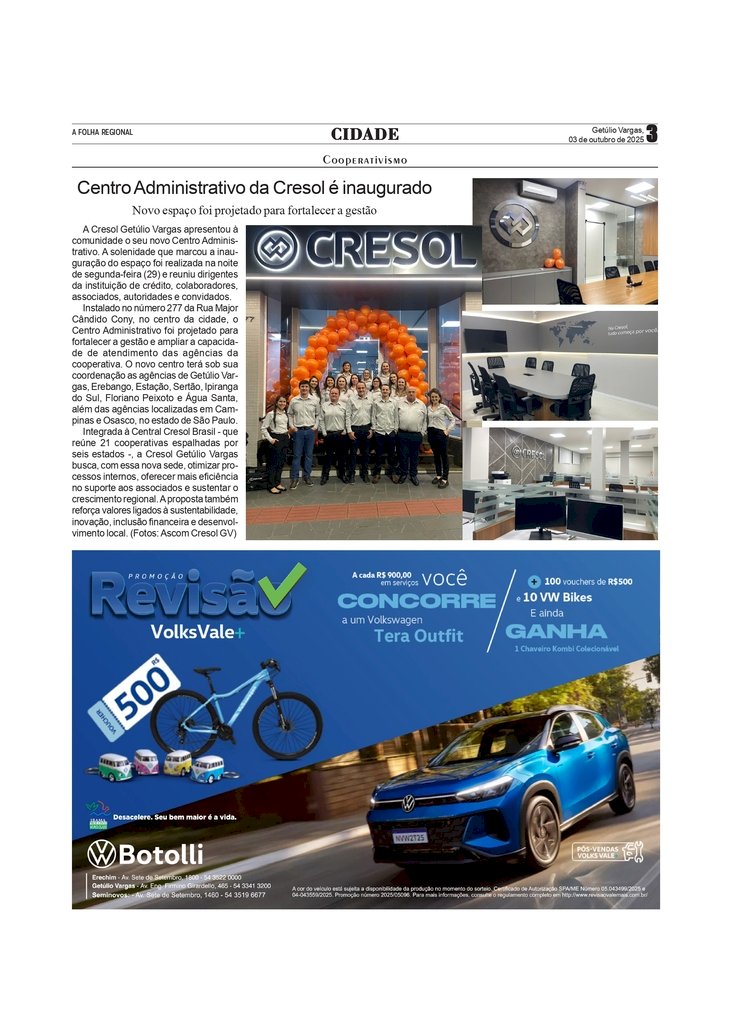 Centro Administrativo da Cresol é inaugurado