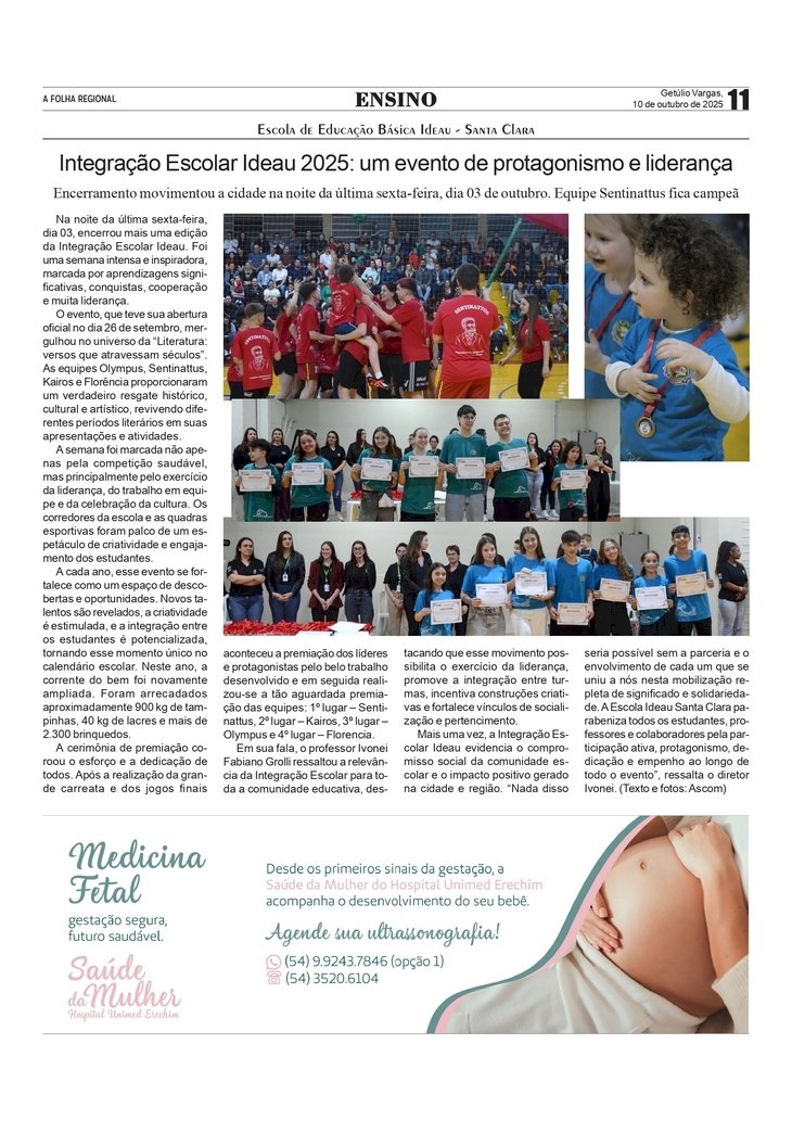 Integração Escolar Ideau 2025: um evento de protagonismo e liderança