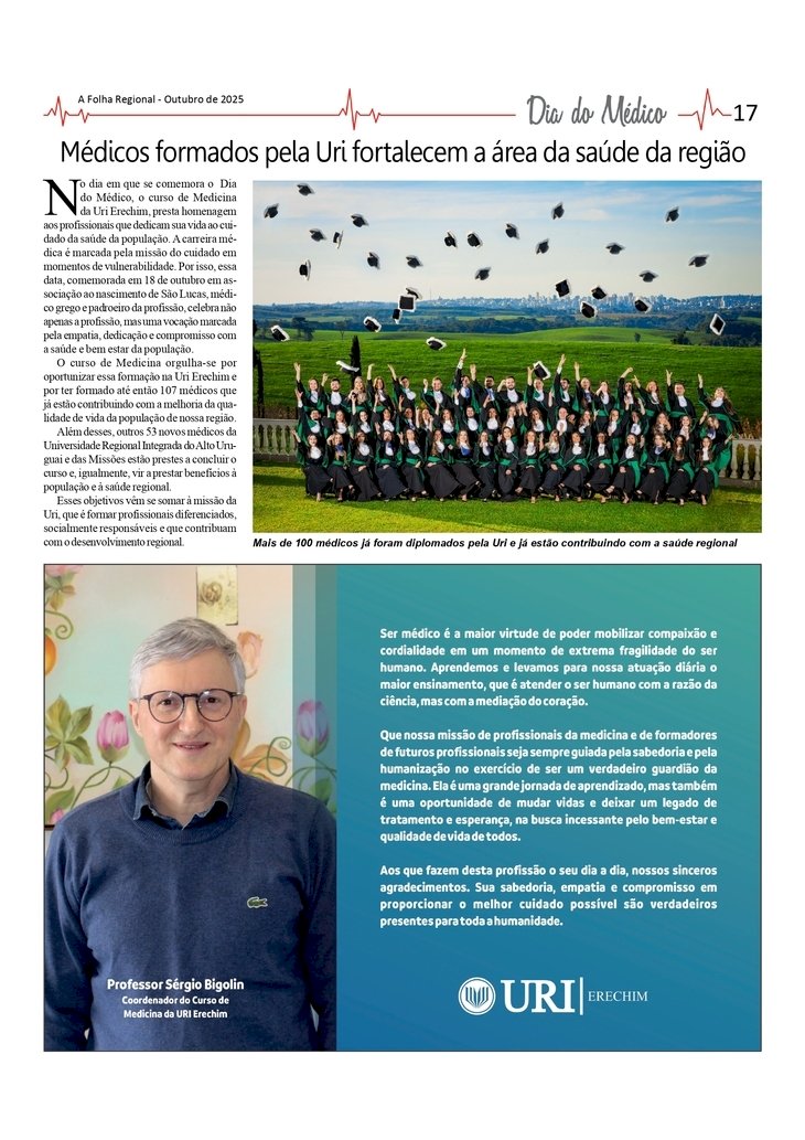 Médicos formados pela URI fortalecem a área da saúde da região