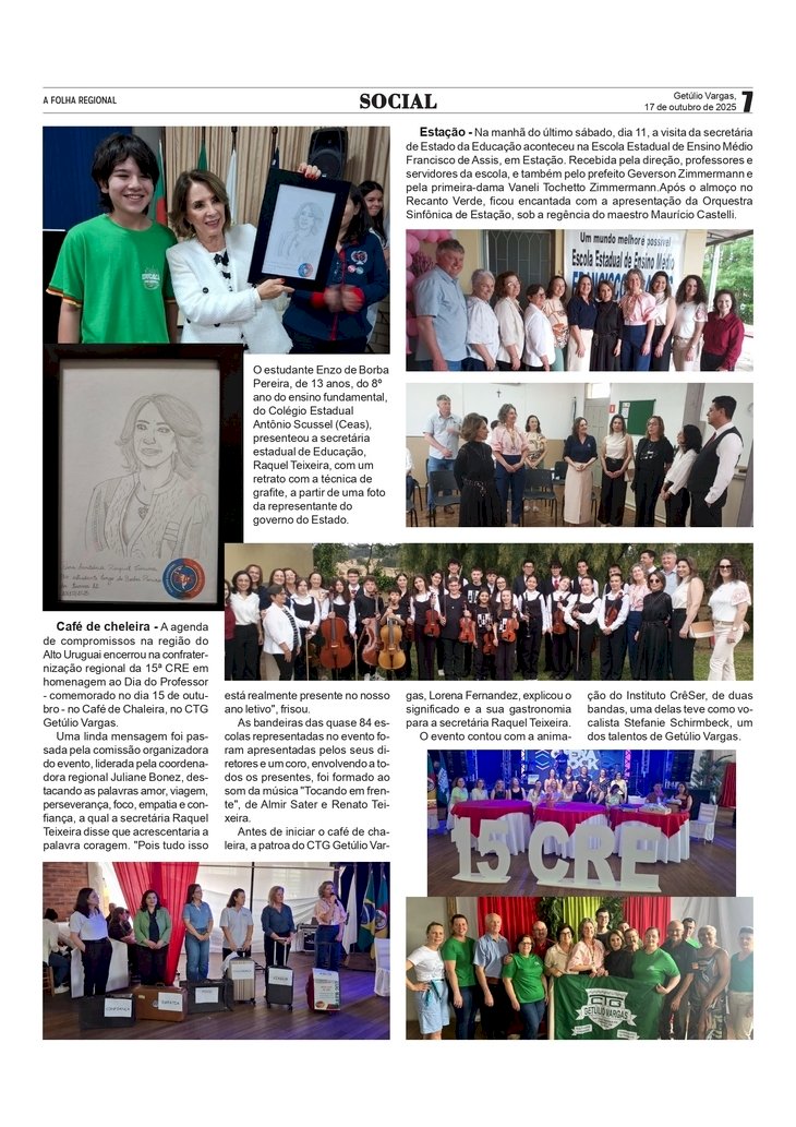 Coluna Social, por Anissara Zir. Edição de 17/10/2025.