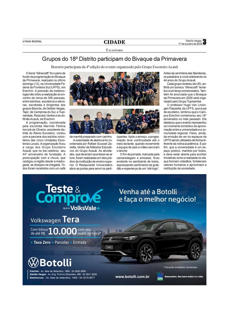 Grupos Escoteiros do 18º Distrito participam do Bivaque da Primavera