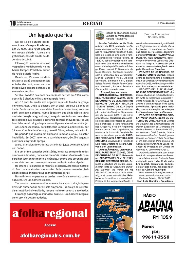 Juarez Campos Predebon - Um legado que fica.